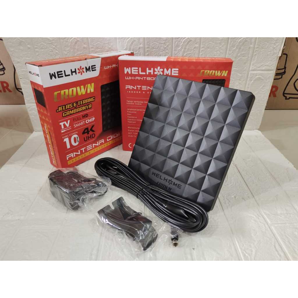 Antena TV Digital dalam dan luar ruangan Welhome WH ANT-8003 STB Digital TV Receiver BATAM