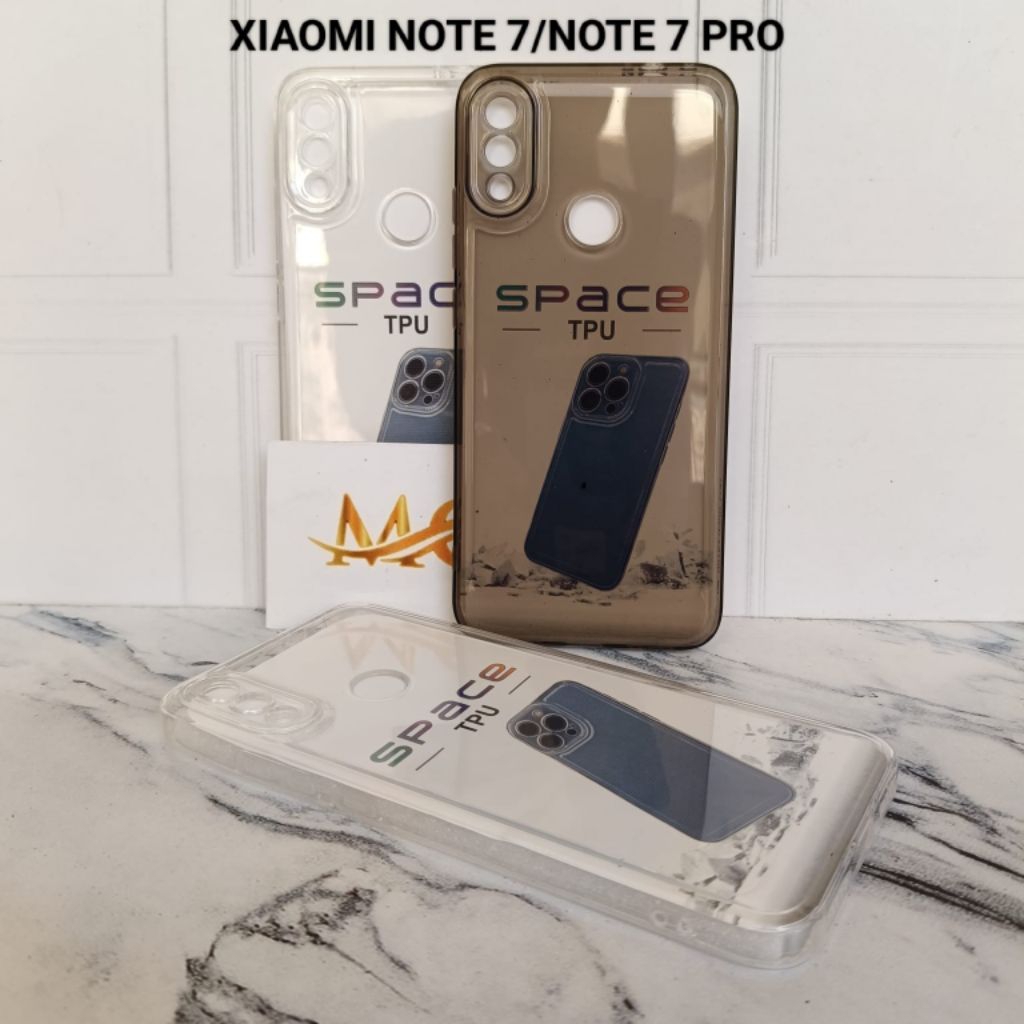 SOFT CASE SPACE CLEAR TRANSPARAN REDMI NOTE 7 NOTE 7PRO SILIKON PROTECT CAMERA