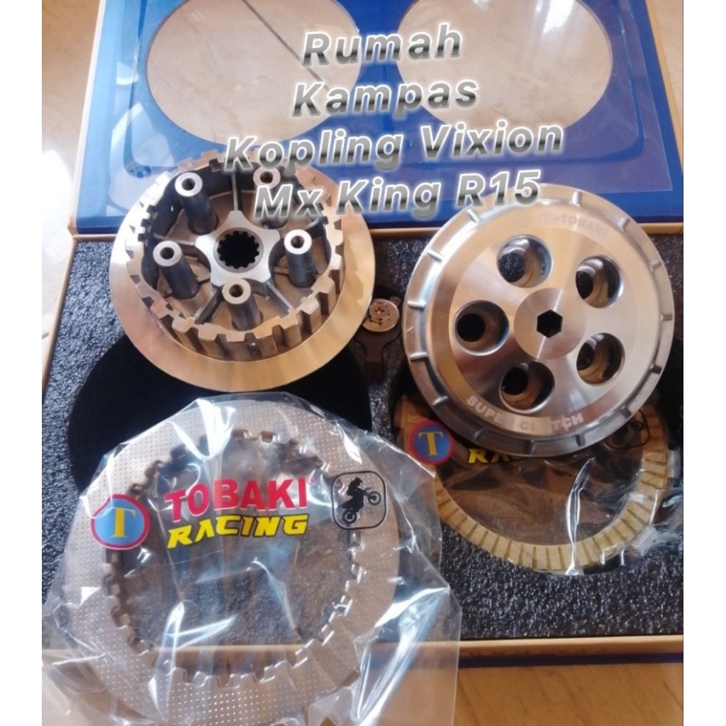 Rumah Kampas Kopling Set Motor Vixion R15 MX King Tobaki Racing Super Clucth Original Tobaki