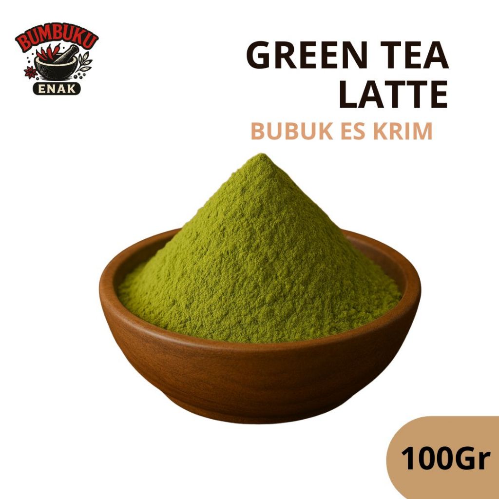 

Bubuk Es Krim Rasa Green Tea Latte 100gr – Matcha Creamy Premium untuk Dessert, Minuman & Jualan Kekinian