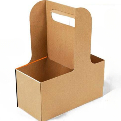 

Dus Cup Kotak Coklat Polos 1 Pcs Bahan Kraft Kardus Tenteng Jinjing Packaging Botol Takeaway Cup