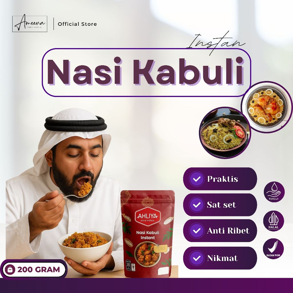 

KEBULI nasi kebuli instan paket beras basmati dan bumbu rempah halus kebuli kabuli