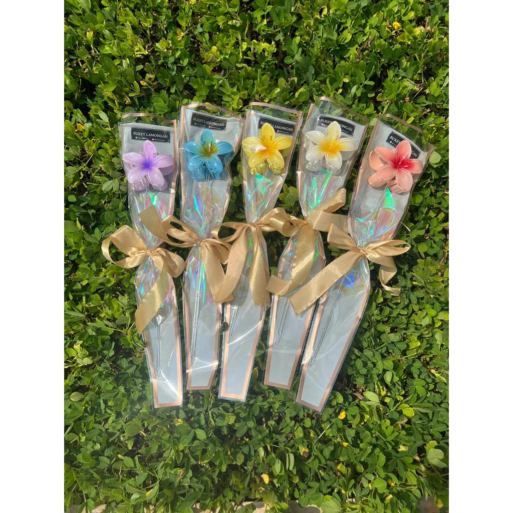 Bucket Buket Gift Hadiah Single Jedai Bunga Kamboja Spesial Hari Guru / Ibu / Valentine / Kado Buat 