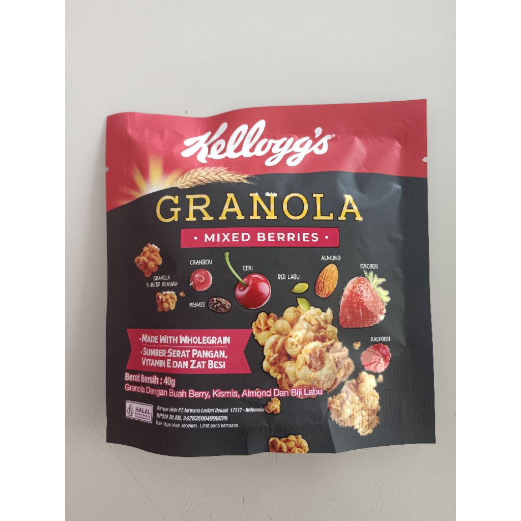 

KELLOGGS GRANOLA MIXED BERRIES 40GRAM