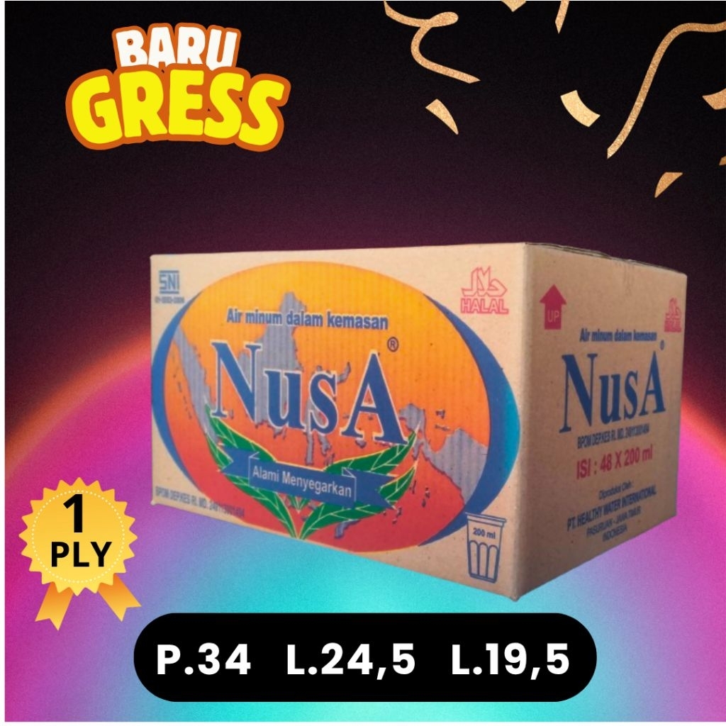 

kardus kecil kondisi 1 lapis baru gess