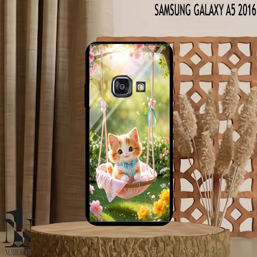Casing Case Hp Glosy samsung galaxy A5 2016  [kucing cute Aneka casing, case, kondom hp, custom case