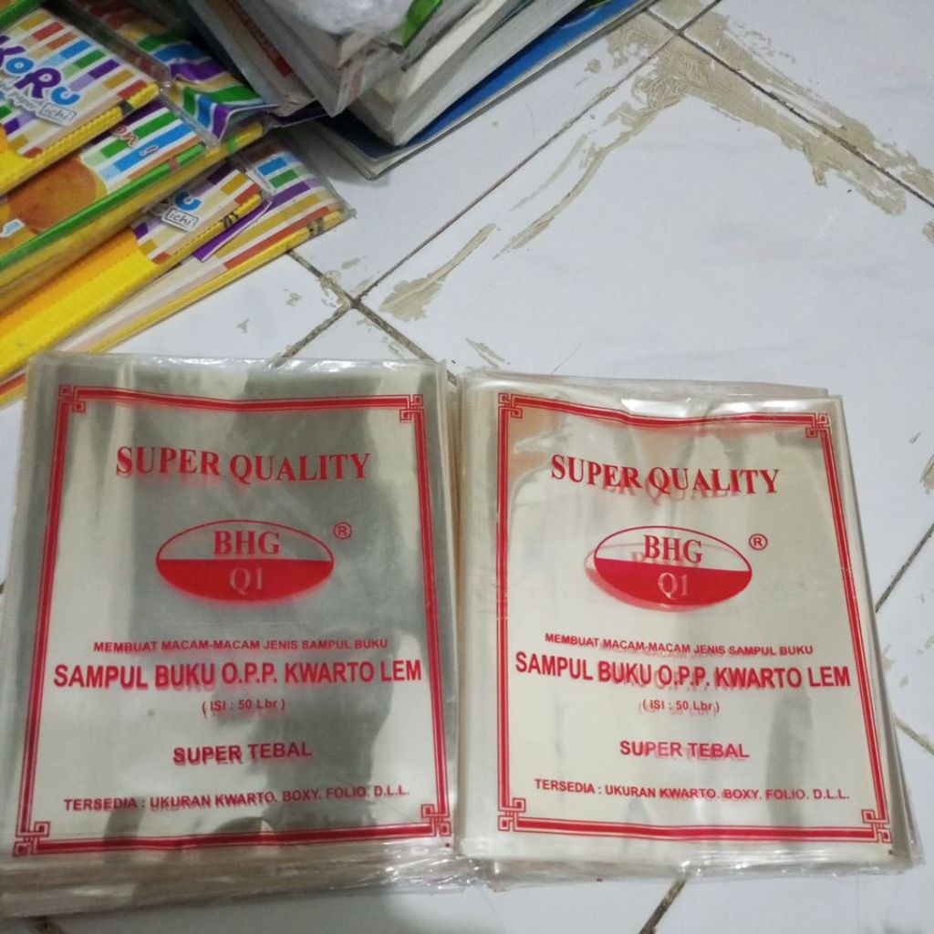 

Sampul plastik Kuarto isi 50lembar