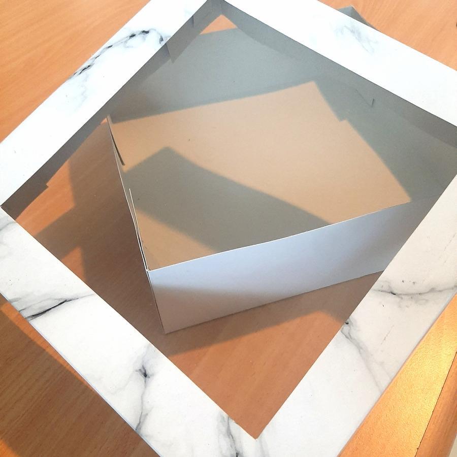 

dus cake marmer box tempat roti mika ukuran 25 tinggi 7