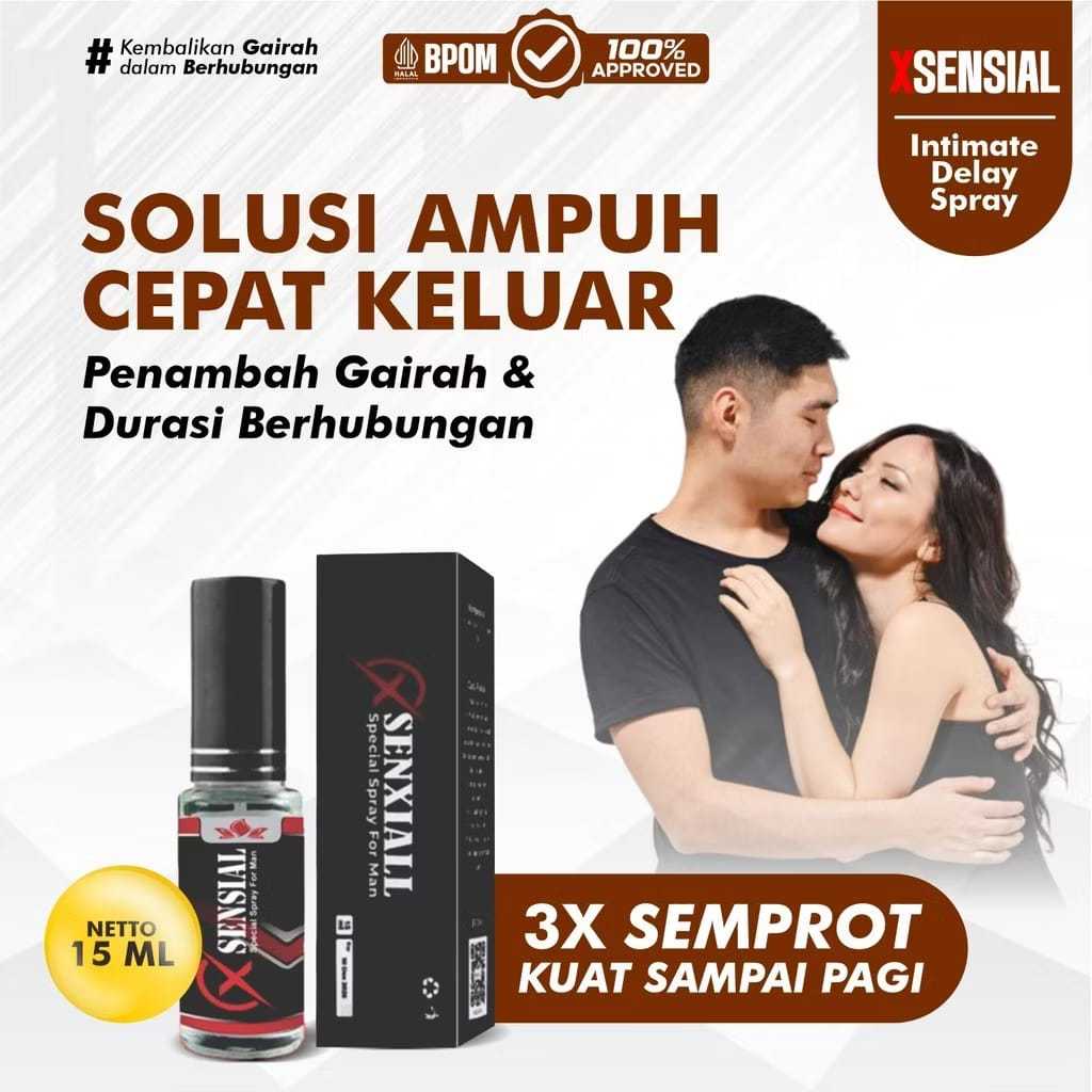 Xsensial Spray Pria Tahan Lama | Delay Spray Intim Original BPOM |Spray tahan lama pria