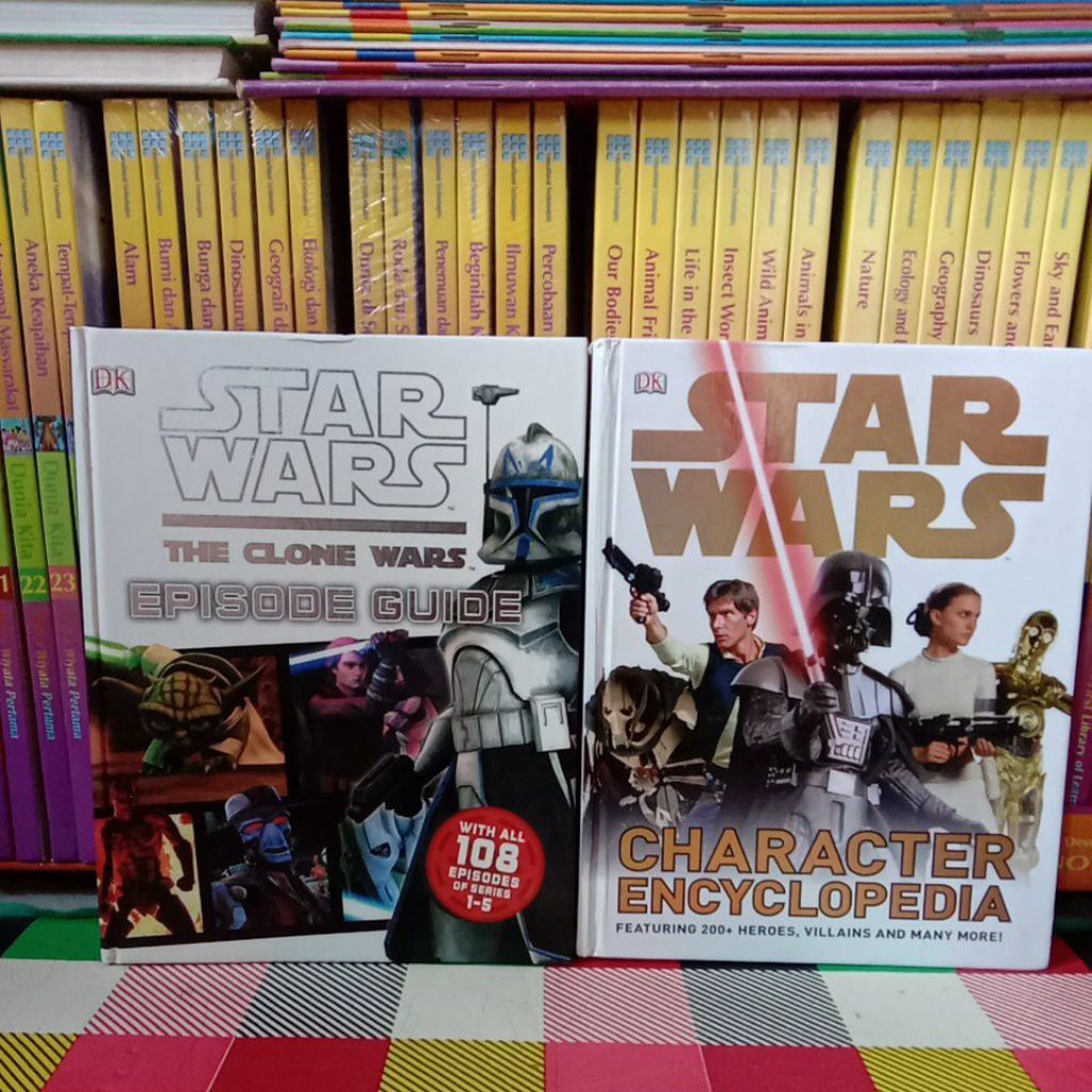 SATU PAKET DK BOOK STAR WARS CHARACTER ENCYCLOPEDIA & THE CLONE WARS EPISODE GUIDE