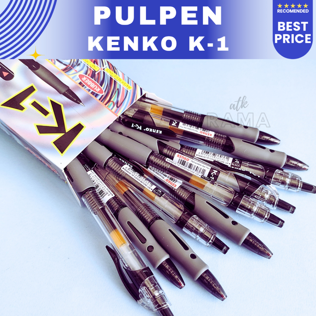 

KENKO - K1 pro Hitam Pulpen Varian Gel Pen 0.5mm - PCS Pulpen Sekolah