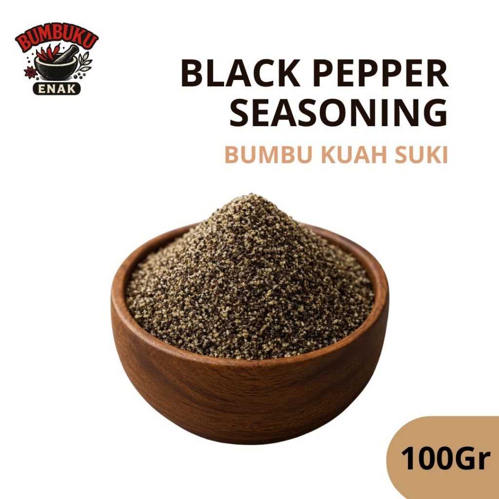 

Bumbu Kuah Suki Rasa Black Pepper Seasoning 100gr – Pedas Gurih Premium, Cocok untuk Steamboat & Shabu