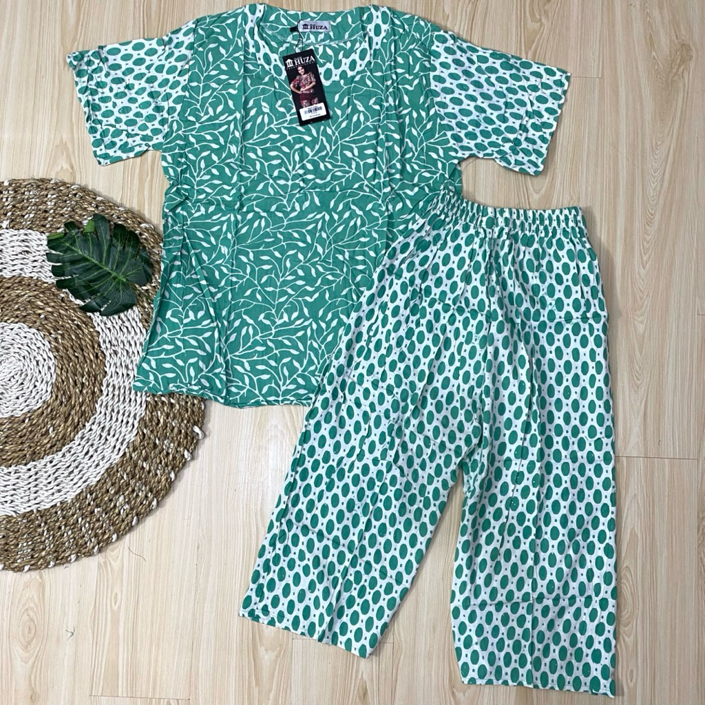 (H8) Batik Huza Setelan Celana 3/4 (ABG)