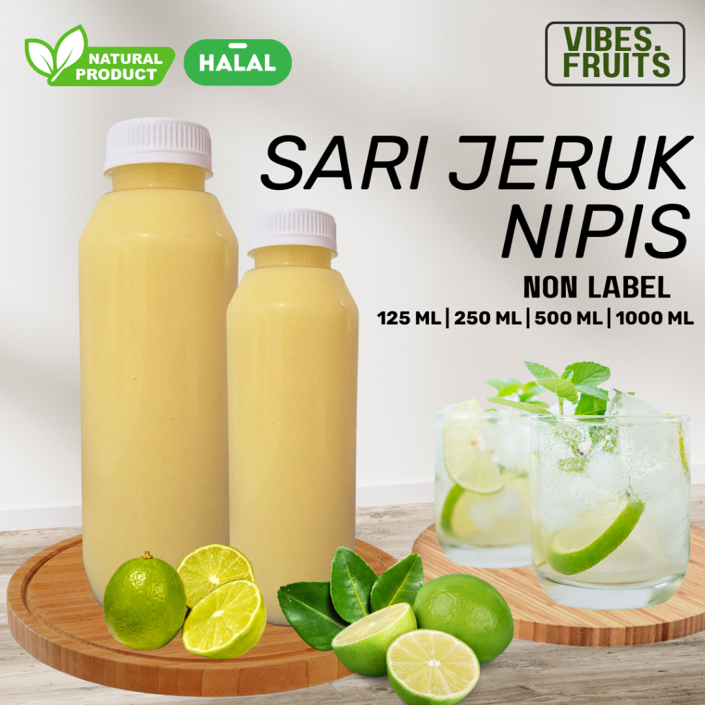 

Sari Nipis Non Label Murni Asli Tanpa Campuran / Sari Jeruk Nipis Lime Juice Pure 100% Murni