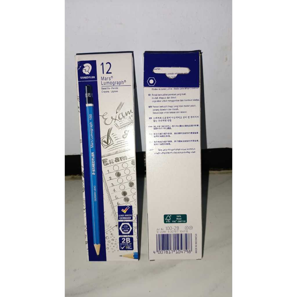 

TERLARIS 12Pcs Pensil 2B Staedler Ujian Komputer