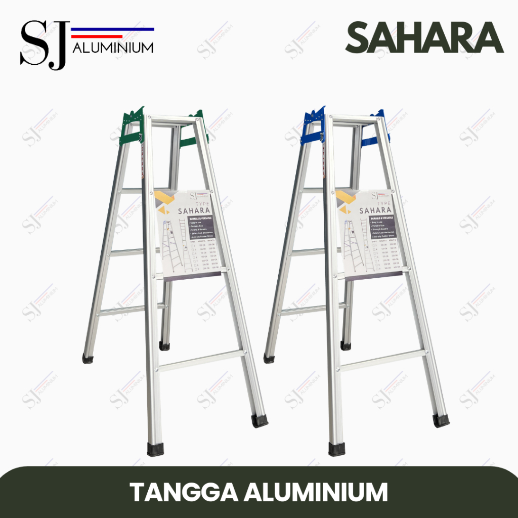 [SJA] SAHARA - Tangga Lipat Aluminium / Tangga Aluminium Lipat / Tangga Jumbo Multifungsi - Ukuran 1