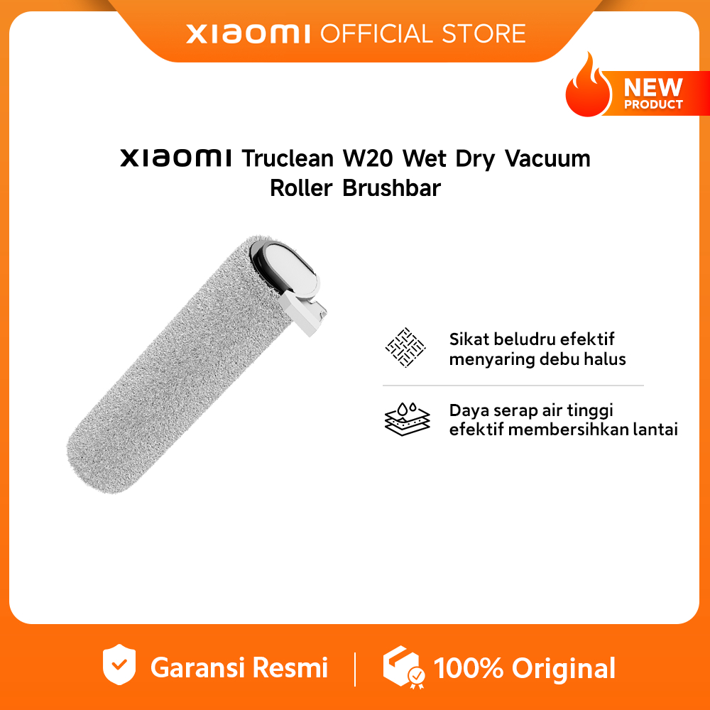 Xiaomi Truclean W20 Wet Dry Vacuum Roller Brushar | Sikat buludru efektif menyaring debu halus | Day