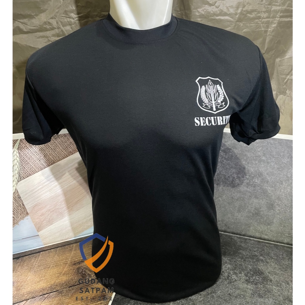 Kaos Satpam Hitam - Kaos Security Hitam - Kaos Dalaman Security Hitam - Kaos Dalaman Satpam Hitam