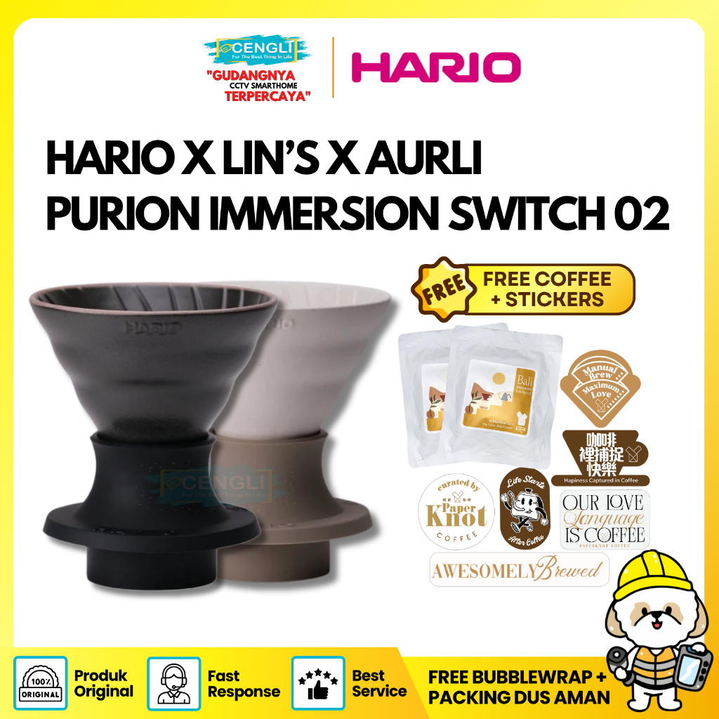 Coffee Dripper HARIO X LIN’S CERAMICS STUDIO X AURLI Purion Immersion Switch Size 02 Limited Edition
