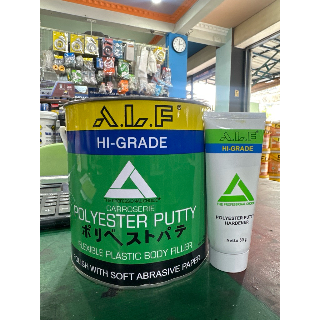 Dempul Alfaglos Hi Grade 4 kg | Dempul alfa hijau 4 kg