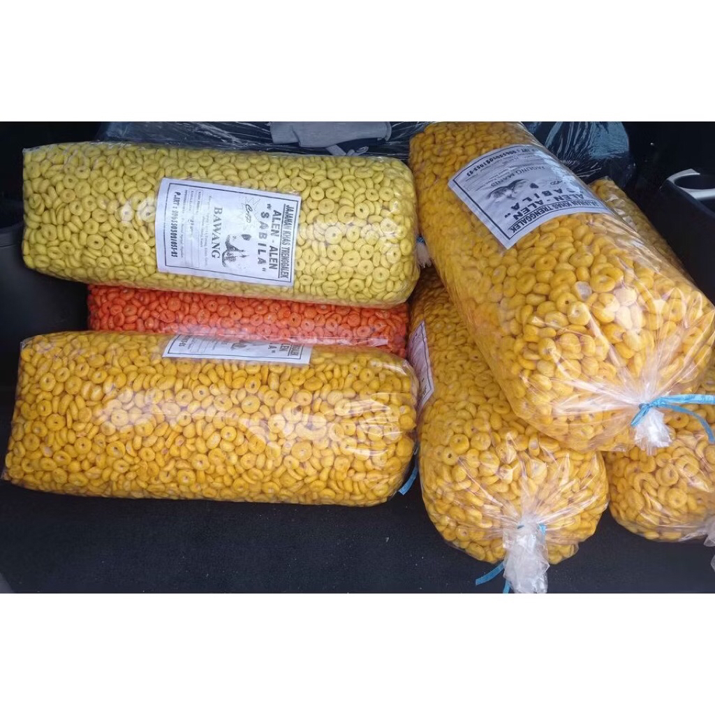 

Alen Alen/ kerupuk cincin/ camilan khas trenggalek/ berat 250gr