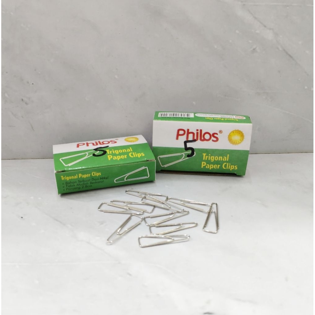 

PAPER CLIP BESI / PENJEPIT KERTAS MINI / TRIGONAL CLIP KERTAS - PHILOS