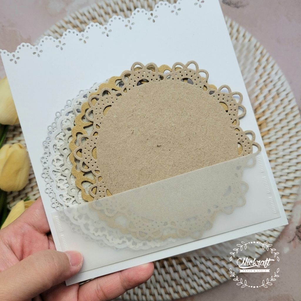 

6 pcs label circle kertas daur ulang untuk scrapbook journaling