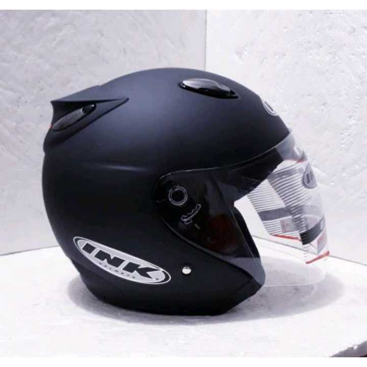 Helm Ink Centro Black Doft Ongkir 2 Kg  Solid Original  Helm Half faceOri Dot SNI cowok cewek KOWIJO