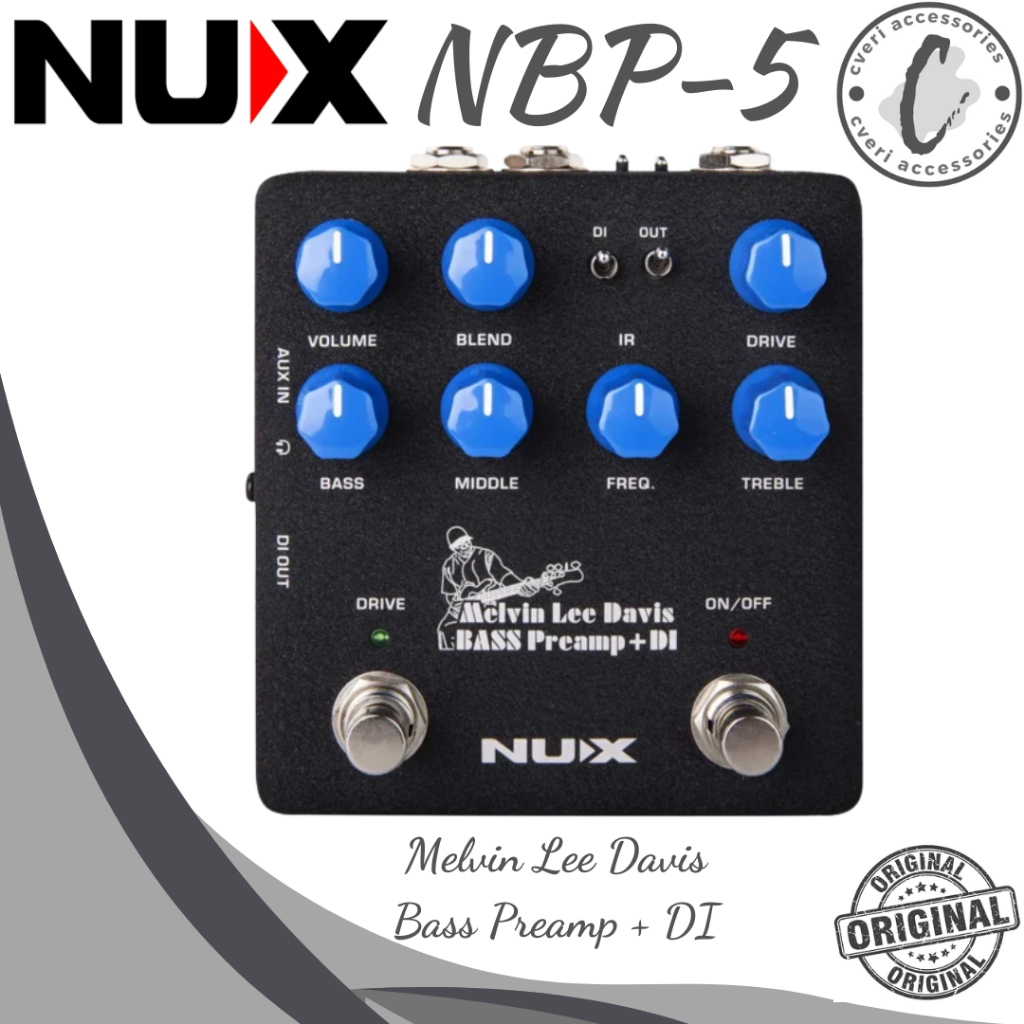 Nux NBP5 Melvin Lee Davis Bass Preamp Efek Gitar Bass Preamp Nux NBP-5