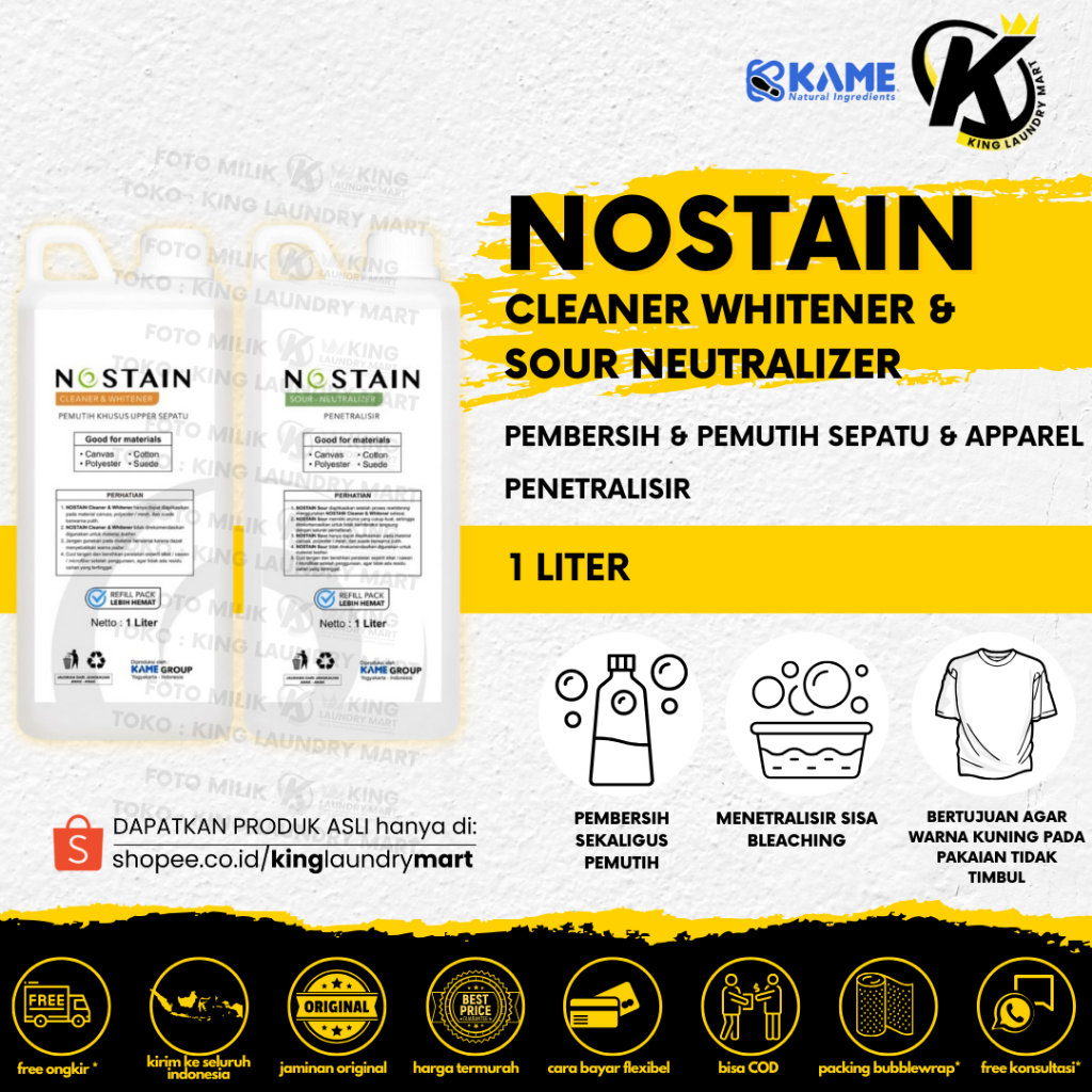 Kame Nostain Cleaner-Whitener & Sour 1 Liter