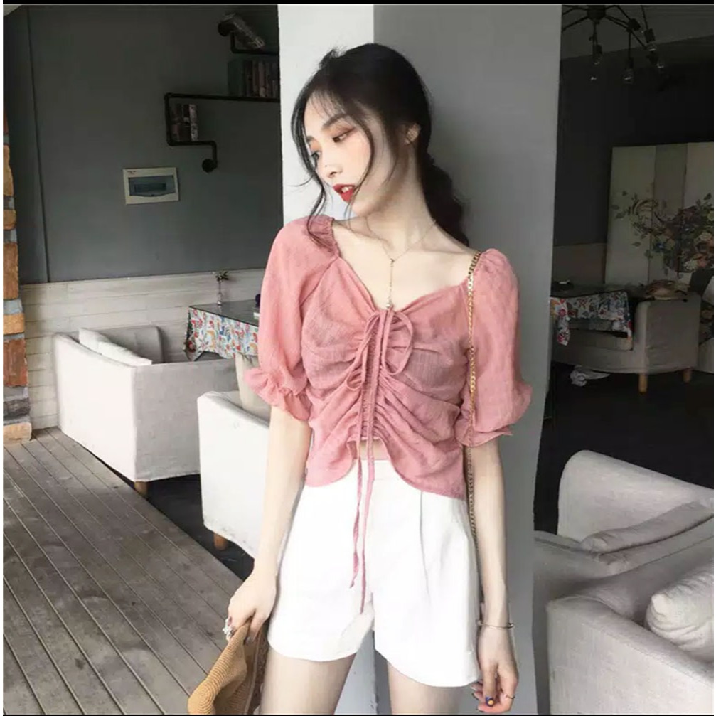 Blouse top baju atasan casual wanita import korea