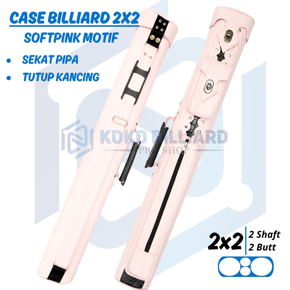 Tas Billiard 2x2 - Soft Pink Motif Kancing