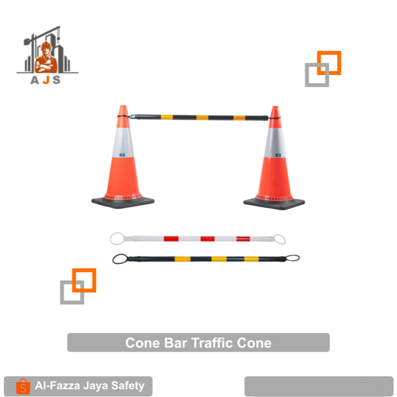 Cone Bar Traffic Cone / Palang Penghubung Traffic Cone Retractable