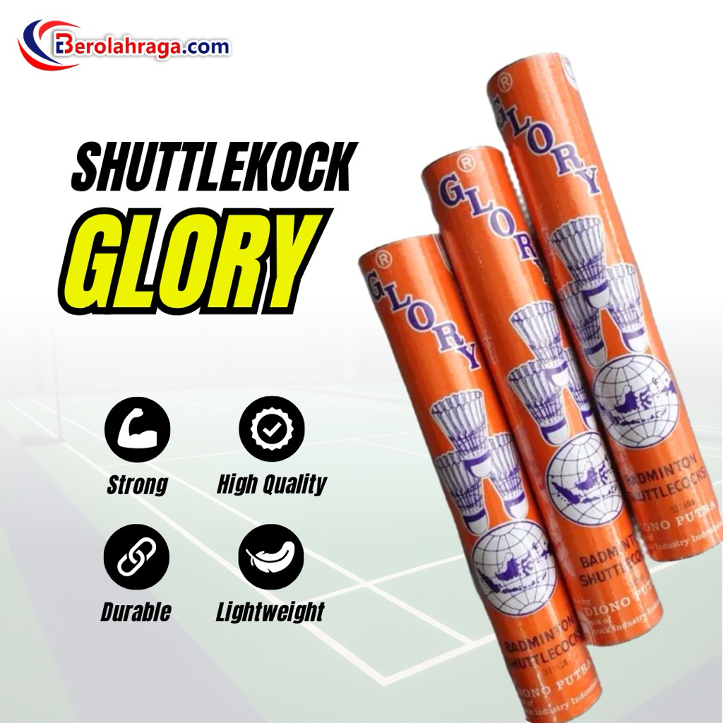 Shuttlecock GLORY Orange 1 Slop 12 Pcs / Shuttle Cock Badminton / Kok Bulutangkis / Kock Badminton /