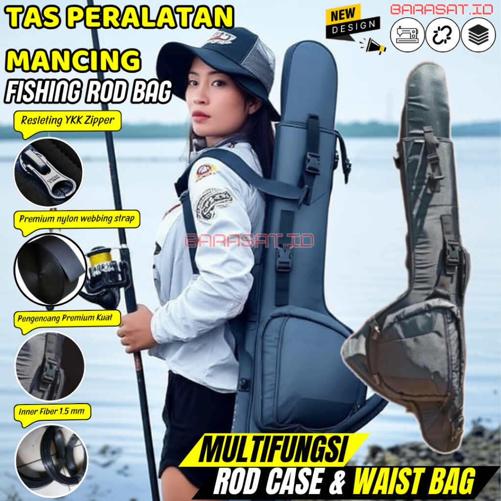 perlengkapan alat pancing tas joran perlengkapan mancing Kuat Bahan Tebal Premium aksesoris keren Ra