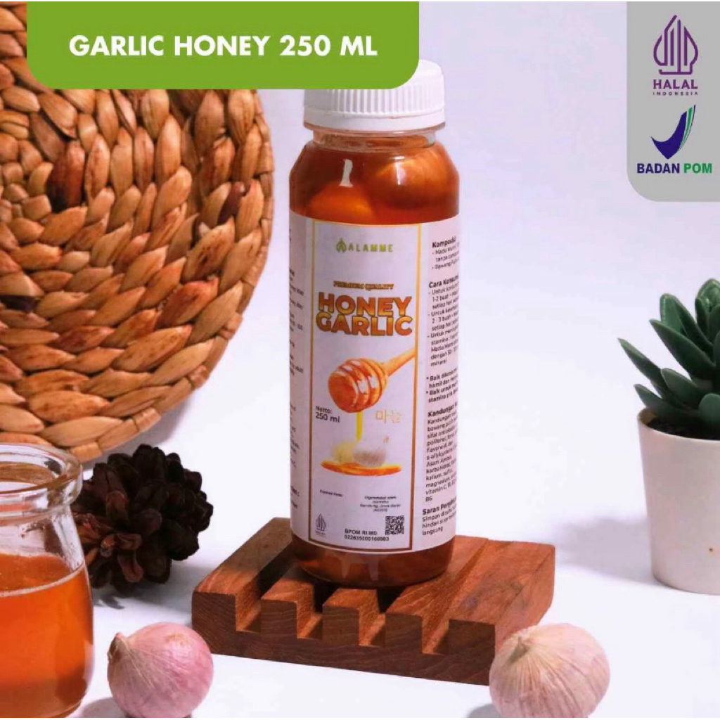 

Garlik Honey Madu Bawang putih Tunggal Premium 250ml Syrup Bebas Gula