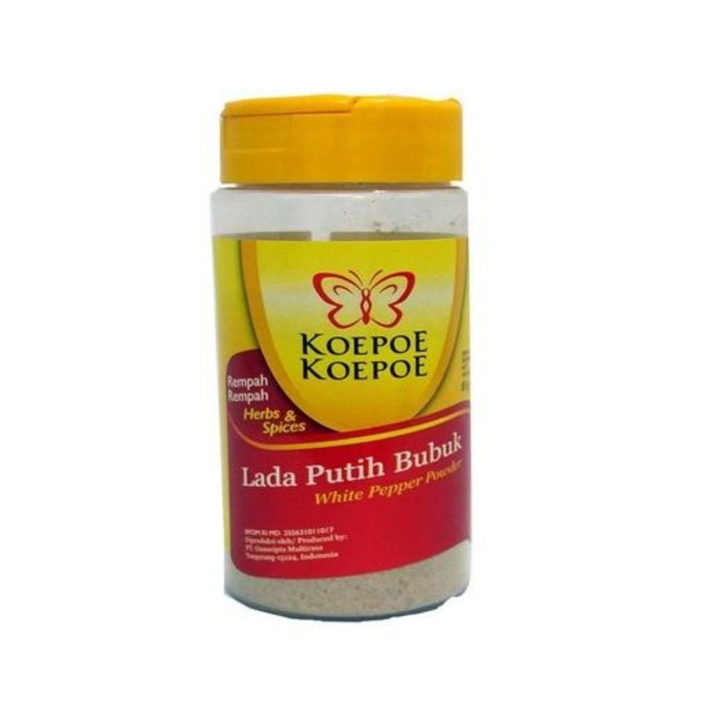 

Koepoe Lada Putih 85 Gram (Lada berkualitas tinggi dengan aroma dan rasa yang khas)