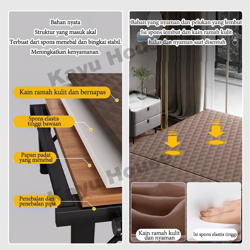Tempat Tidur Besi Lipat Kursi Santai Lipat Tempat Tidur Pasien Ranjang Besi Dipan Lipat Portable