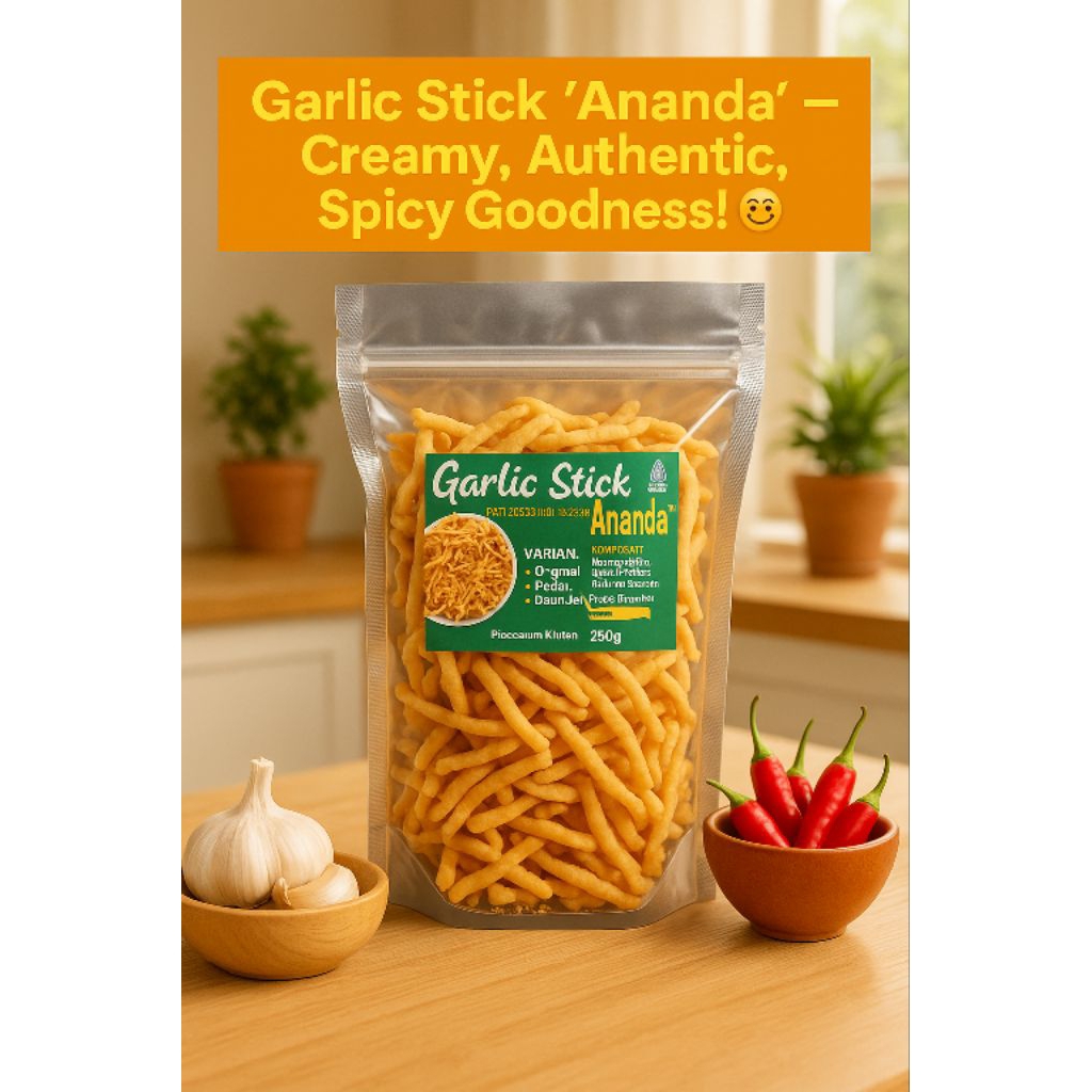 

garlic stick/stick bawang 300 gram