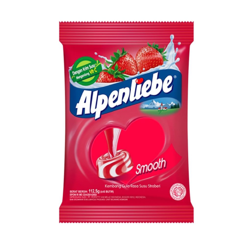 

alpenliebe Candy smooth Strawberry susu 112gr