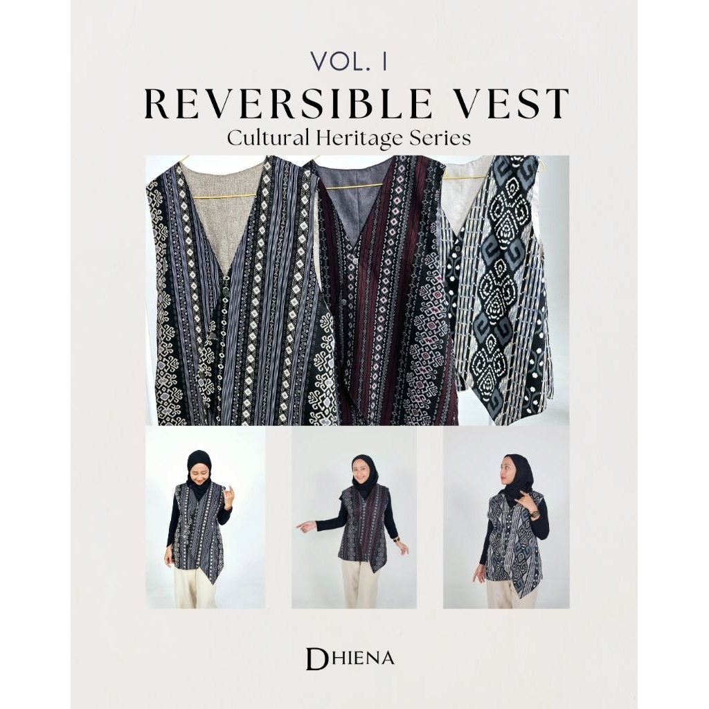 Reversible Vest Dhiena - Vest Tenun-Polos