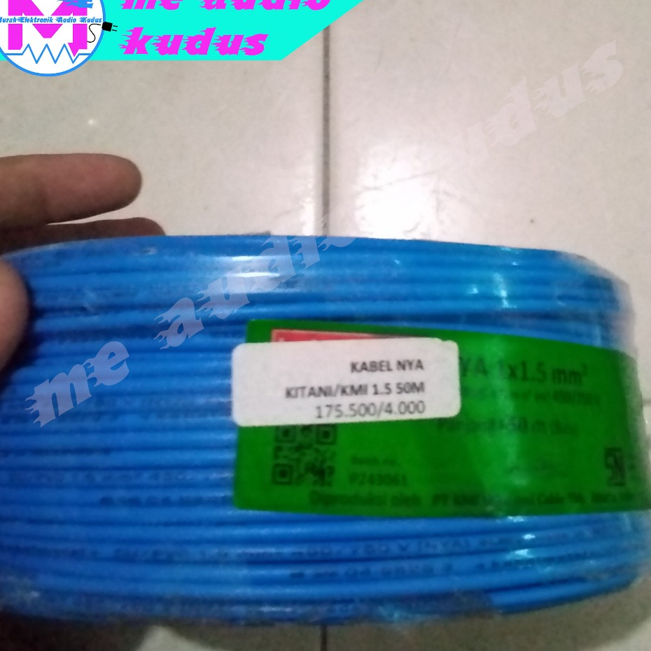KABEL NYA KITANI/KMI 1,5 50M (ECER/1METER) BIRU