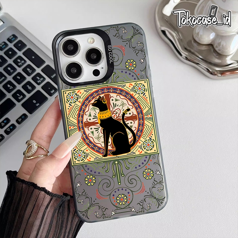SERI17 Premium Matte Hardcase casing HP Noble Black Cat Aesthetic compatible for Iphone 7 8 7PLUS X 