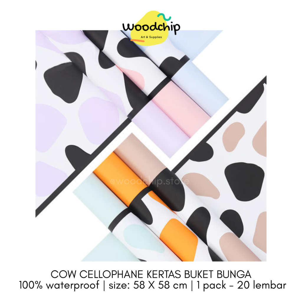 

[PACK] COW SKIN CELLOPHANE | KERTAS BUKET BUNGA MOTIF SAPI JUNGLE KERTAS KADO GIFT WRAPPING PAPER