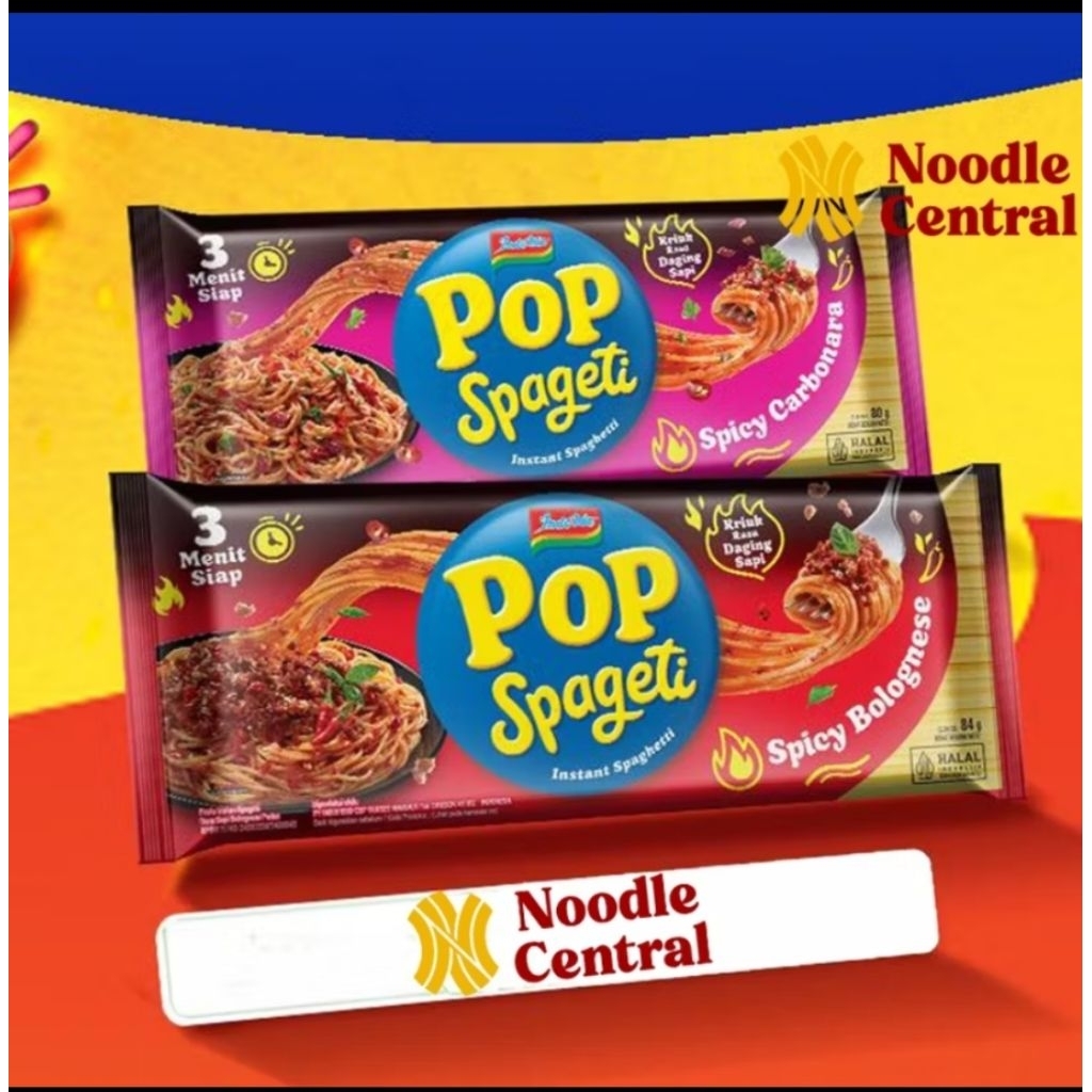 

Pop Spaghetti Spicy bolognese & Spicy Carbonara ( exp terbaru ) _harga per 5 pcs/Min pem 10 pcs (bs mix) *1 ctn isi 40*