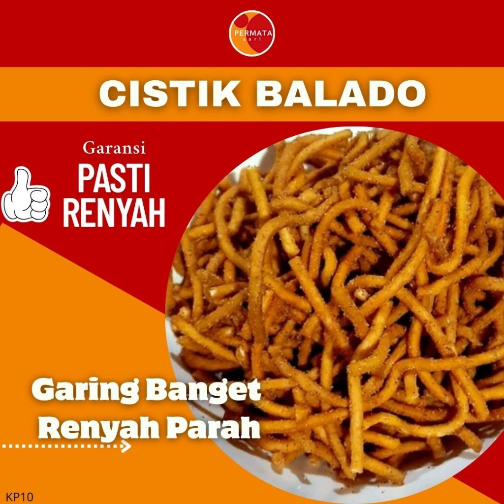 

Cistik Balado 100Gram±/Cemilan Cistik Balado/Snack Cistik Balado