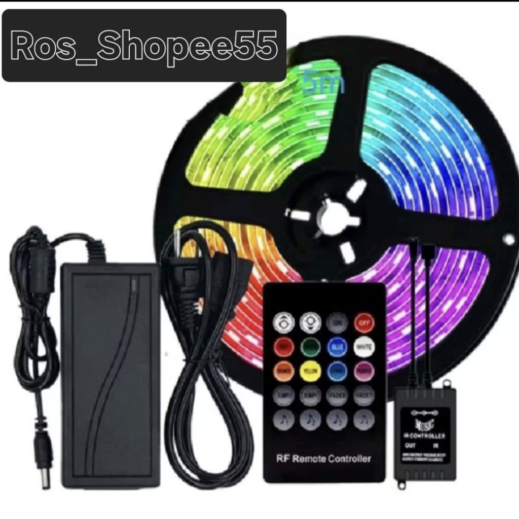 lampu LED Strip RGB DC SMD 5050/Mata Besar