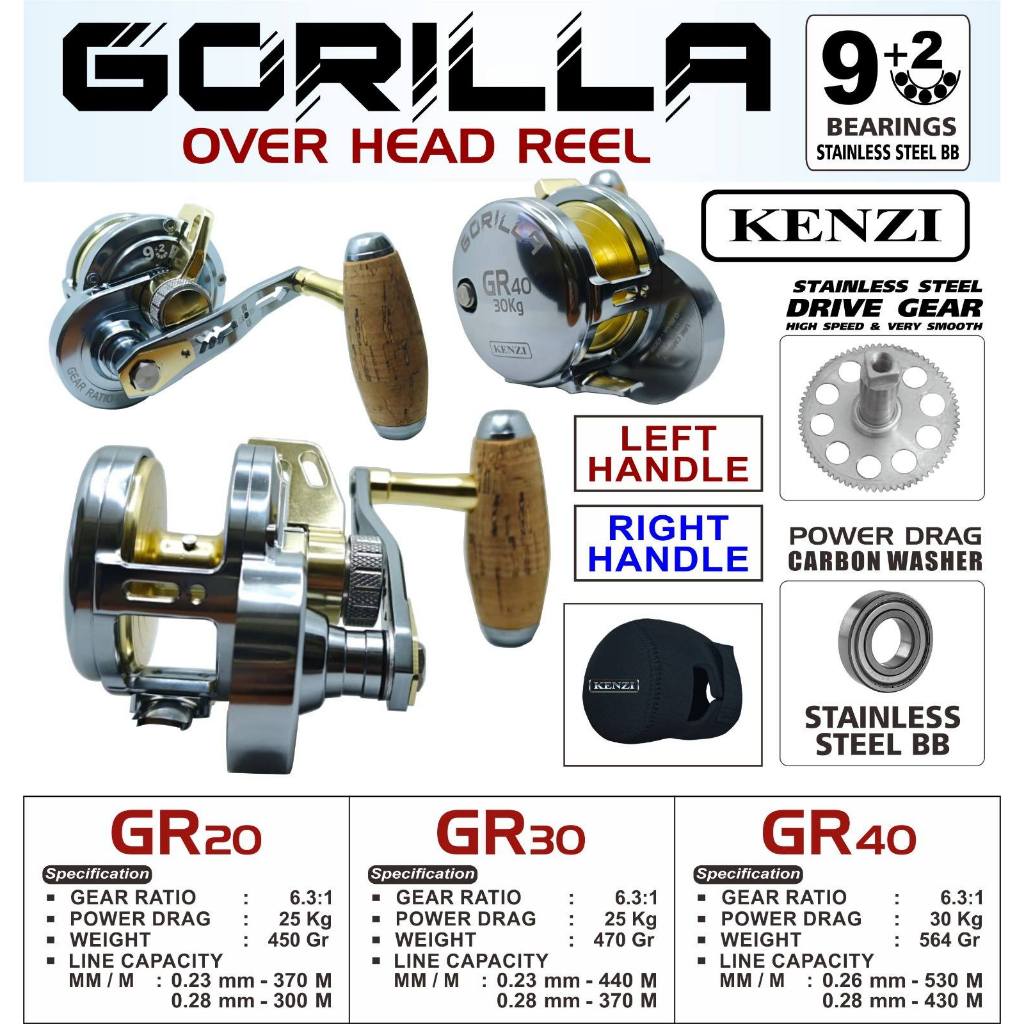 Reel OH / OVERHEAD KENZI GORILLA (LEFT HANDLE)