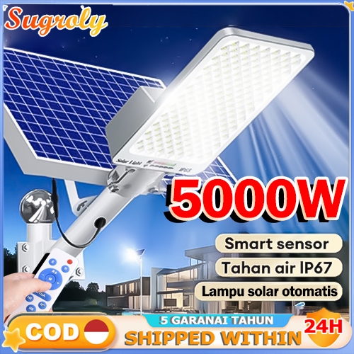 Sugroly Lampu Outdoor Solar Lampu Solar Otomatis 5000W Lampu Solar Waterproof/Lampu Solar Kualitas T