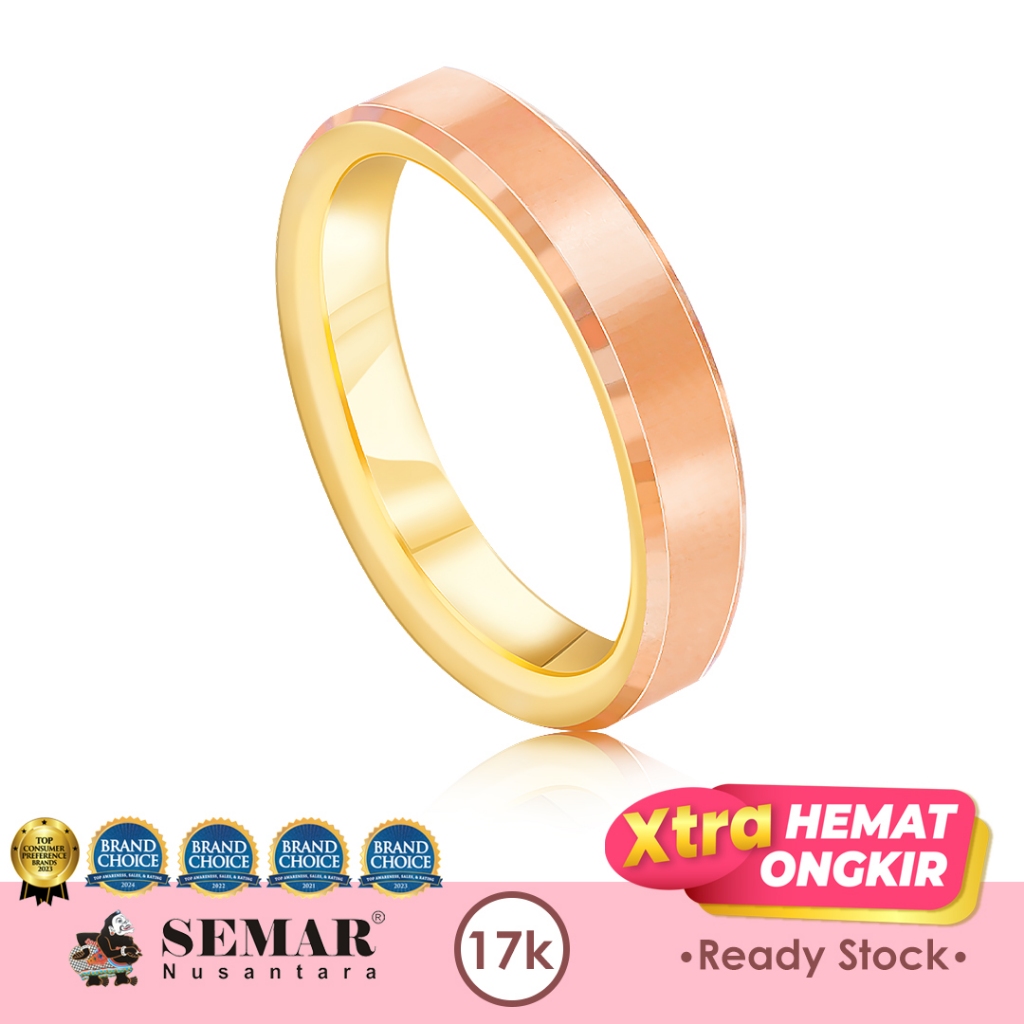 Cincin Emas Pipa Kaca Gold 17K Cincin Nikah Semar Nusantara